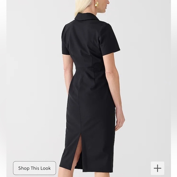 J crew Collared sheath dress in bi-stretch wool blend - Picture 2 of 7